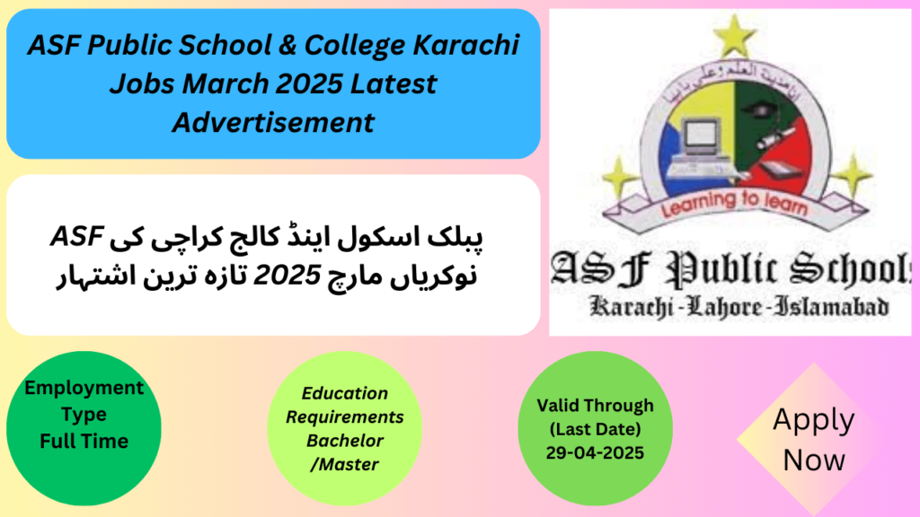 ASF Public School & College Karachi Jobs March 2025 Latest Advertisement