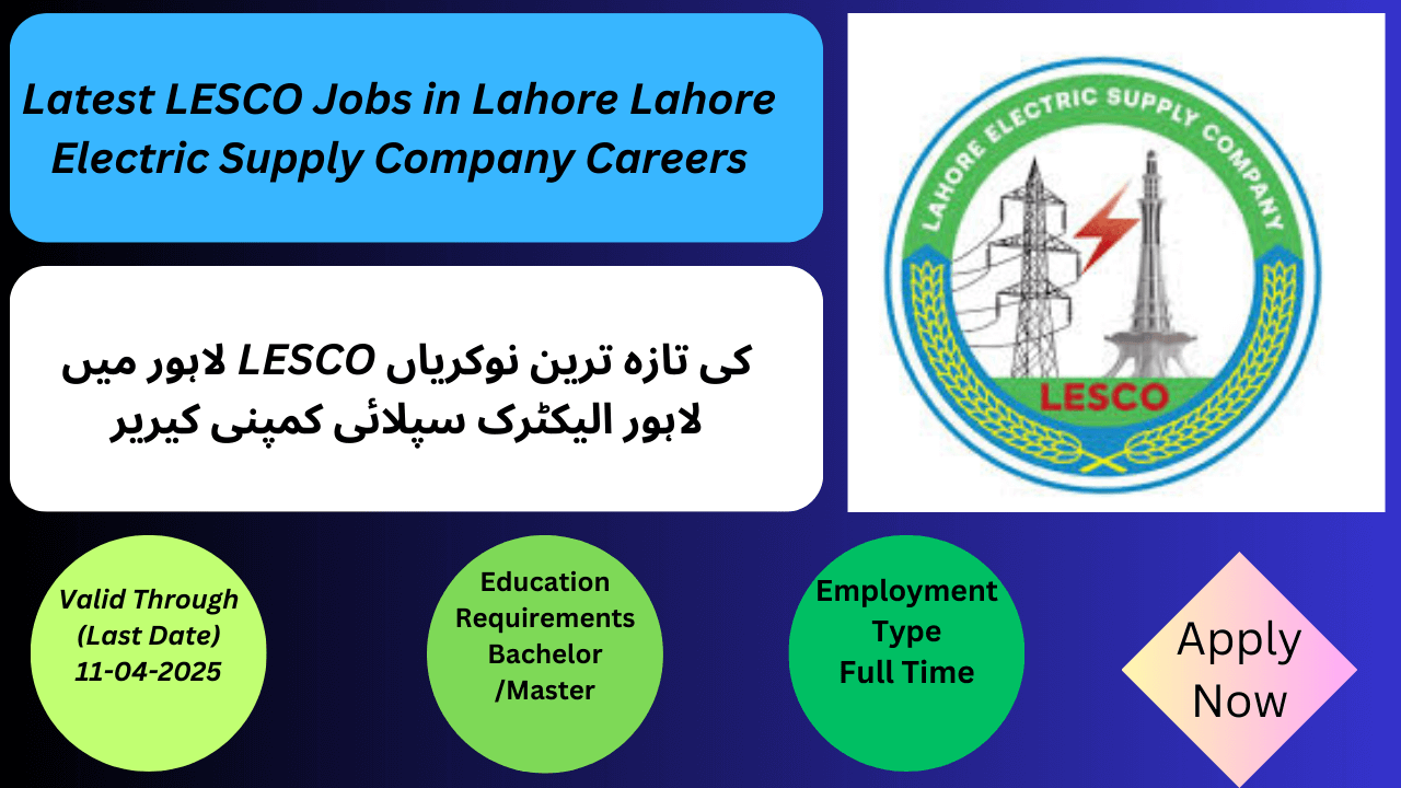 Latest LESCO Jobs in Lahore Lahore Electric Supply Company Careers