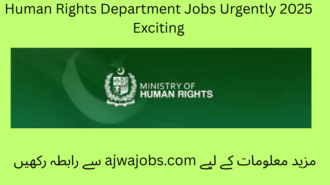 Human Rights Department Jobs Urgently 2025 Exciting