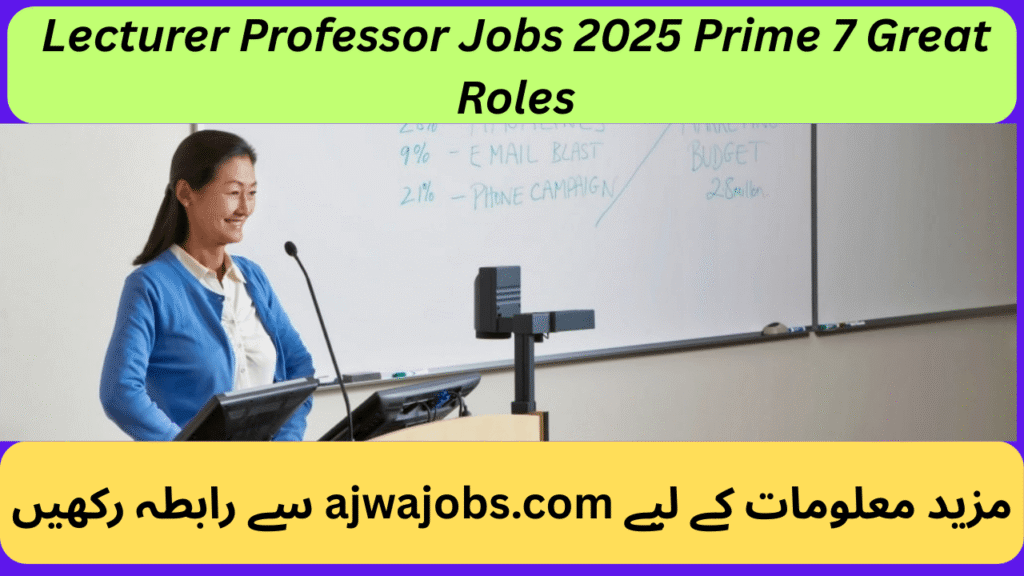 Lecturer Professor Jobs 2025 Prime 7 Great Roles